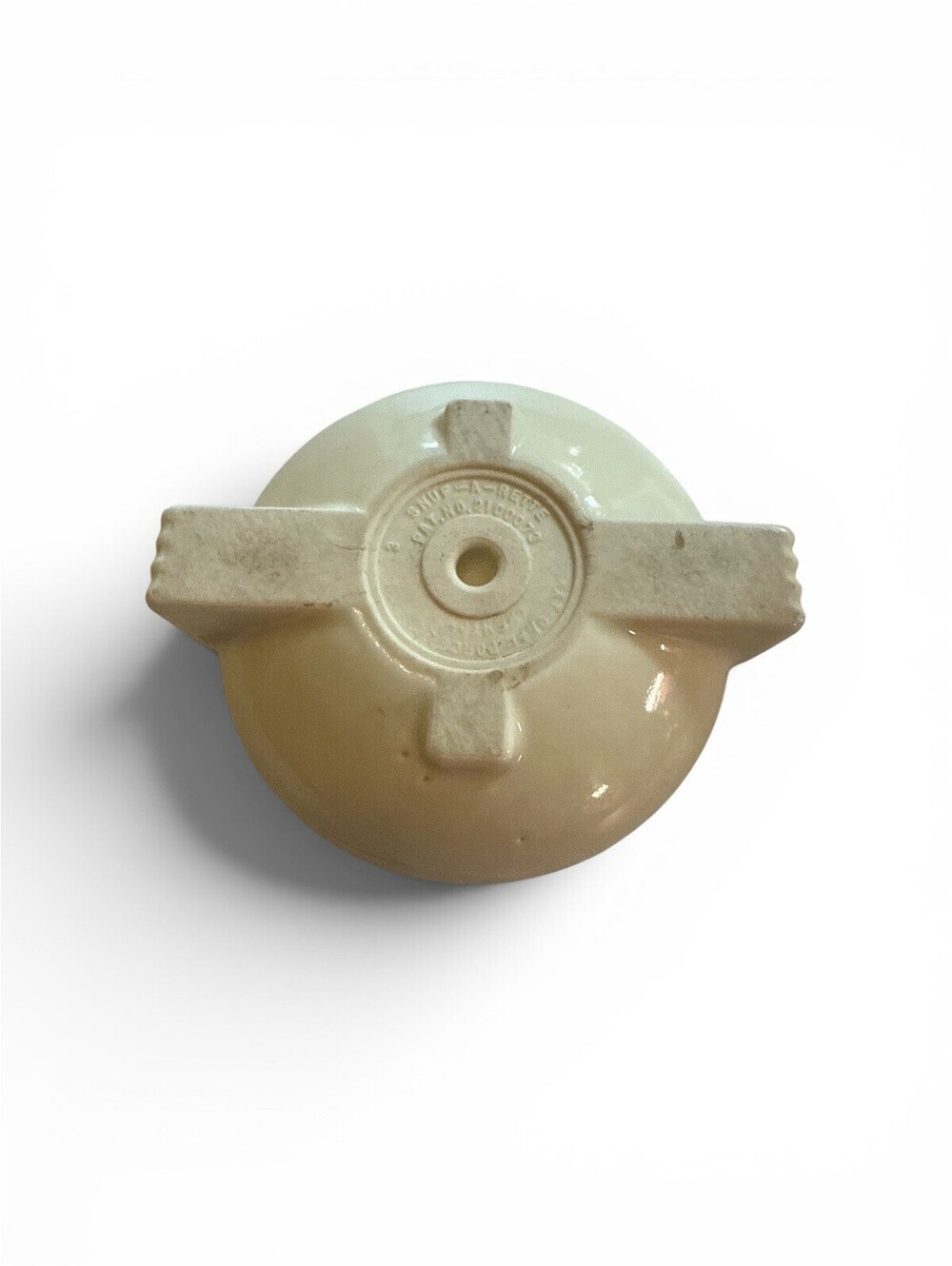 Art Deco Depression Ashtray Snuf A Rette Cream Color Ceramic  VTG 1930s USED - Picture 4 of 8